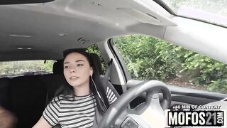 BARELY LEGAL Uber driver is BEAUTY AS FUCKED (Gianna Ivy) -