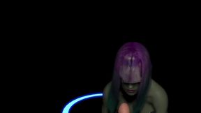 pov robot girl strip tease