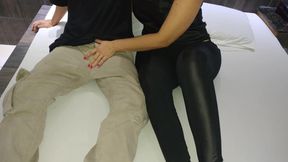 Teacher and student having fun while husband films
