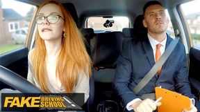 Cream Pie Redhead Ella Hughes By Examiner At Fake Driving School