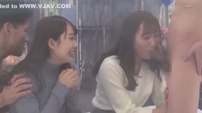 Jap BFFs Challenge Deep Throat Duel in Horny Houdini&#039;s Game!