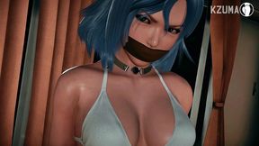 negao pauzudo macetando e-girl gostosa de cabelo azul - animacao hentai