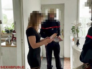 the firefighters sell their calendars, I show off in front of 'em and they cum