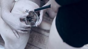 Pissing in asshole - Fisted slave - Zeida and Luciferia