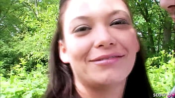Fit Big Clit and Tits Girl Pickup and Fuck at real Street Casting