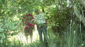 Grannies get gangbanged in the woods - raw pussy&#x270C; & hairy beards