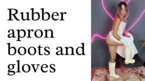 dessing rubber apron, gloves and boots