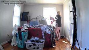 Caught My Hot Step Mother Doing Laundry!