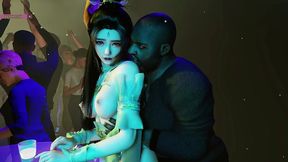 3d_animation - beauty lady fuck bbc at bar