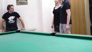 German curvy natural melons bimbos short hair try first three-way MMF