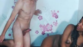 Interracial Couple Cock Sucking