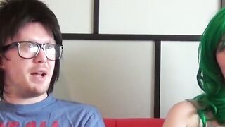 Sex hungry Devon Breeze sucks fake producers big dick