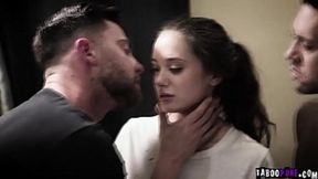 Raw double penetration ravaged Gia Paige as she moaned in lustful submission