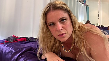 Stepmom gives virtual bj and gets a facial while is away JOI POV - Erin Electra