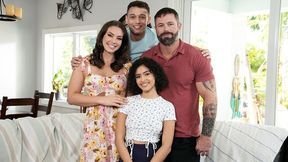 Dani Diaz and Mandy Waters are fucking with two huge dicks