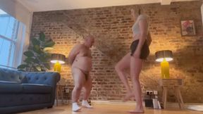 Amazon Blondi Ballbusting With Size 14 Feet