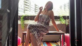 Smoking and Pee on Balcony