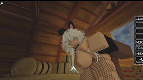 Fishnet-wrapped Snow Bunny Gets Hardcore Teased