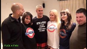 Four kinky London lovelies get serviced by muscular Matt and Dave in a steamy 4K orgy extravaganza