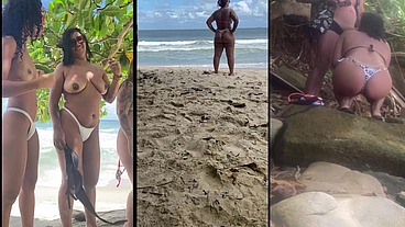 Entramos numa trilha pra fazer uma suruba na praia