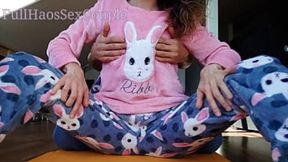 Stepdad Teases Tiny Asian Tits, Masturbates Pussy&#x270C;
