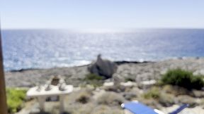 anal creampie sex in front of the sea