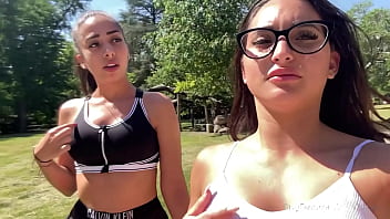 Two Italian TikTokers Get Hardcore in the Park with Sara Diamante