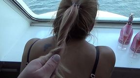 Milf gets pounded hard from behind on a boat