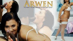 Hungarian Cougar MILF GILF Arwen Interracial Cum In Mouth Blowjob