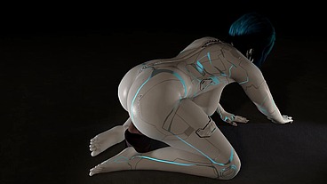 Thick Sex Doll Rides Dildo Anal