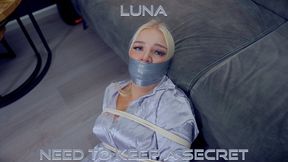 Luna's Secret: A Tale of Bondage and Silence H265 MP4 4K ( bondage, handgrabbed, tied up, gagged, duct tape, hogtie, struggling, moaning, cleave gag, shower, helpless )