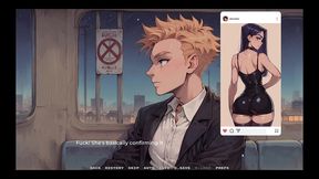 my new girlfriend [ taboo hentai game ] ep.15 sexting my gf while stepsis twerk on my hard cock !