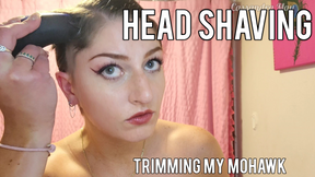 HEAD SHAVING Custom - Trimming My Mohawk