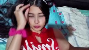 The best cowgirl with a tight pussy makes him cum inside (REAL HOMEMADE)