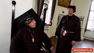 Older cleaning lady fucking by vulgar priest