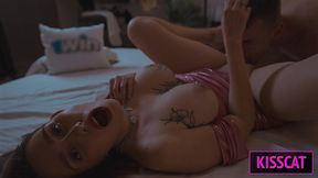 step sister came to step brother s room after party to share bed and hot night fuck
