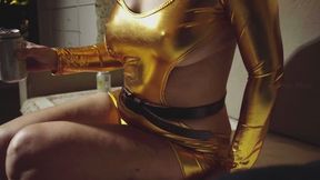 Golden Micro Dress, 2 ????liquids, and a Stuffed Belly