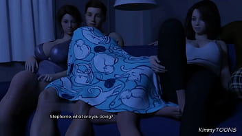 Heart Problems - stepsis sucked stepbrothers cock under the sheet while everyone was watching a horror movie - kimmytoons
