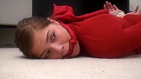 Bound In Red Turtleneck
