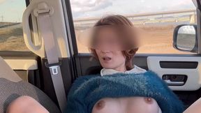 Busty mature milf explores outdoor pleasures by lickng her own juices