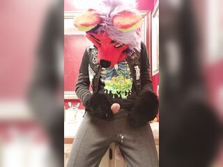 Vixen Pees and Cums in Her Leggings