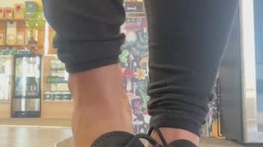 Shoe tease during my shift at work