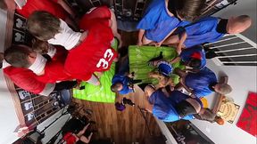 Full Behind-the-Scenes Gang Session with Football Team and Cheerleaders
