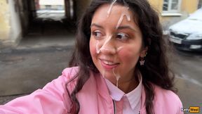 Squeaky-clean Whores Cum- Covered Co-Ed Booty-Fuck Extravaganza - Cum Walk