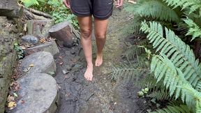 muddy foot licking toe sucking