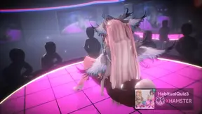 EVEChan gets ravished by monstrous tentacles in a public 3D hentai frenzy