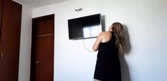 My stepmother likes to jerk me off with her tits.