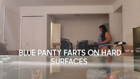 BLUE PANTY FARTS ON HARD SURFACES