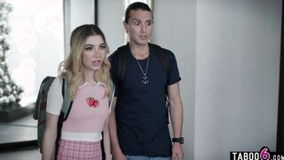 Nudist stepparents surprize stepsiblings