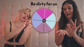 Cum Eating Instructions Roulette - Anna Lynx and Laura Ropes CEI with Cum Countdown and JOI Games